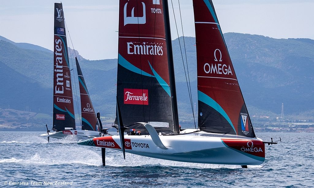Budynek oczekiwań w Cagliari na piątkowy start America's Cup Racing