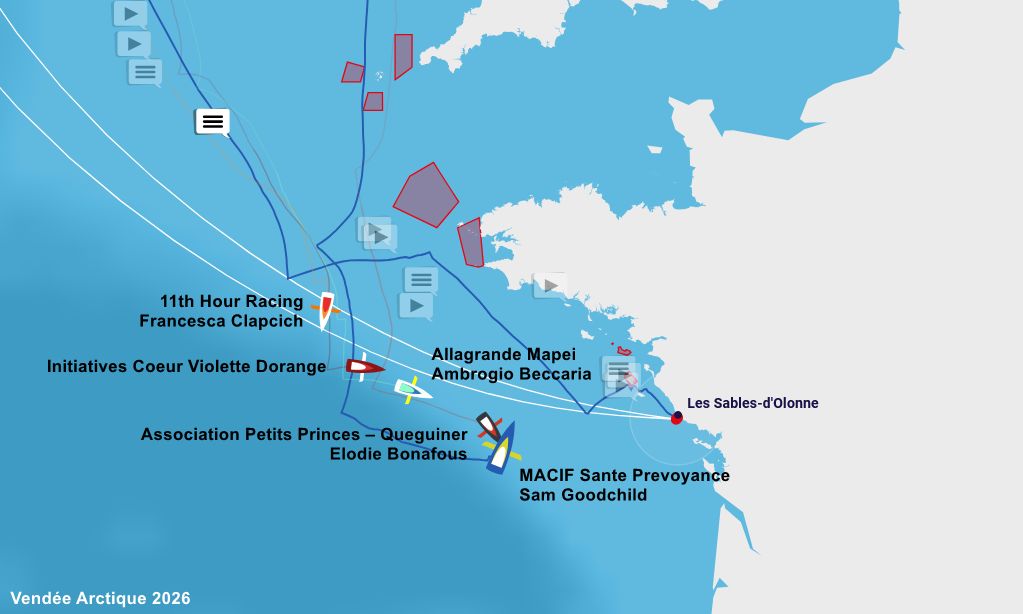 Vendée Arctique – Sam Goodchild prowadzi do mety